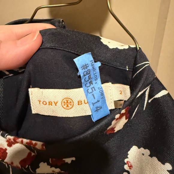 Tory Burch Black Cherry blossom peplum top - Picture 5 of 6